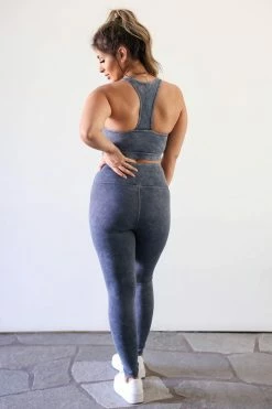 Mono B Leggings Keep It Moving Activewear- Grey