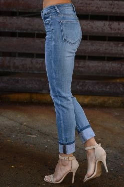 Bottoms KAN CAN Exposed Button Jeans - Ari Wash