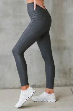 Mono B All The Right Moves Foil Leggings - Charcoal Small 10 Mono B All The Right Moves Foil Leggings - Charcoal Small
