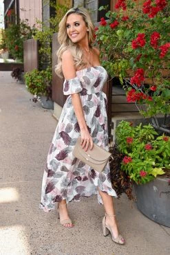 PR-01 CBRAND Spring Into Style Maxi Dress - Ivory Print