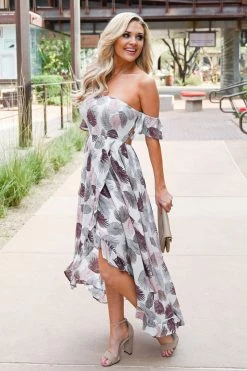 PR-01 CBRAND Spring Into Style Maxi Dress - Ivory Print