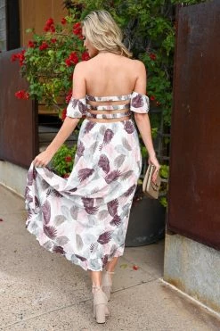 PR-01 CBRAND Spring Into Style Maxi Dress - Ivory Print