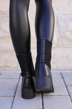 SLL Shoes A Whole Mood Combat Boots - Black