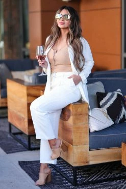 Skies Are Blue New Arrivals Girl Boss Matching Blazer And Pants - White 19 Skies Are Blue New Arrivals Girl Boss Matching Blazer And Pants - White