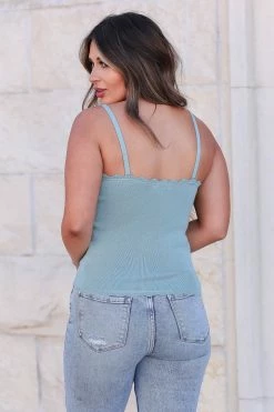 Blu Pepper Sleeveless Tops Pure And Simple Scalloped Camis