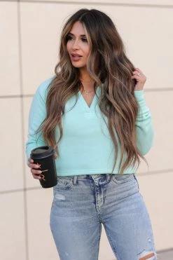 MA-01 CBRAND Good Feelings Cropped Pullover - Mint 14 MA-01 CBRAND Good Feelings Cropped Pullover - Mint