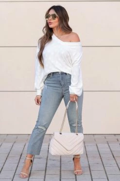 EUNINA Lilian Ultra High Rise Jeans - Light Wash Bottoms