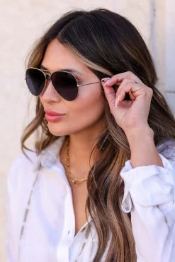 FREYRS Morgan Aviator Sunglasses - Gold