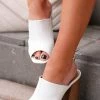 Shoe La La Juliette Peep Toe Mules - White Shoes