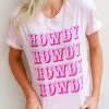 Lotus Fashion Tops "Howdy" Graphic Tee - Light Pink
