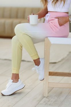 RX New Arrivals Rainbow Sky Tie-Dye Jogger - Pink