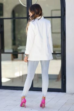 Trend Notes Business As Usual Blazer - Ivory Outerwear