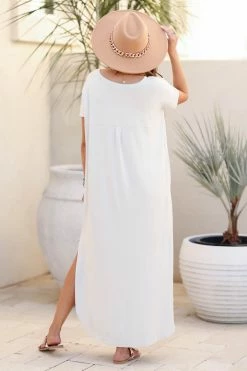 Zenana I'll Be By The Pool Maxi Dress - Bone