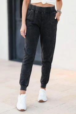 Reflex Right Direction Mineral Wash Joggers - Black Bottoms 15 Reflex Right Direction Mineral Wash Joggers - Black Bottoms