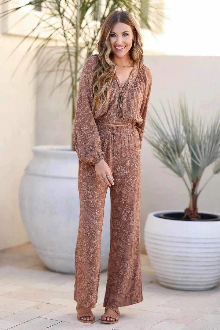 Style Rack Desert Oasis Cropped Top And Wide Leg Pants - Mocha 5 Style Rack Desert Oasis Cropped Top And Wide Leg Pants - Mocha