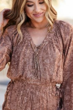 Style Rack Desert Oasis Cropped Top And Wide Leg Pants - Mocha