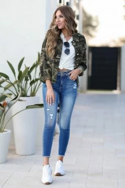 Kan Can London Ankle Skinny Jeans - Medium Wash Bottoms