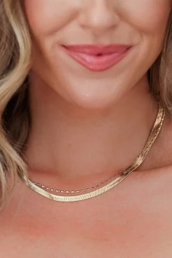 WW Delicate Balance Layered Necklace - Gold New Arrivals