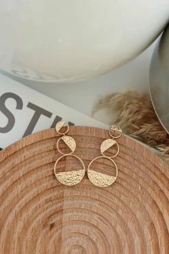WW Triple Trouble Geometric Earrings - Gold