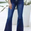 Bottoms KAN CAN Arlo High Rise Curvy Flare Jeans - Dark Wash