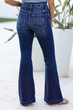 Bottoms KAN CAN Arlo High Rise Curvy Flare Jeans - Dark Wash