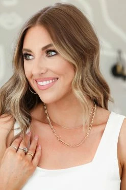 Wall To Wall Gemini Layered Necklace - Gold