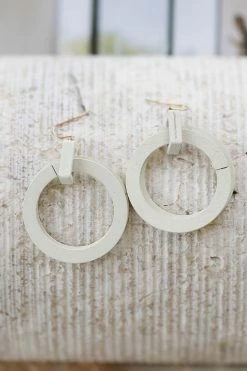 WW What Goes Around Hoop Earrings - Cream New Arrivals