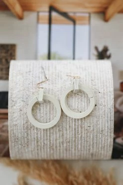 WW What Goes Around Hoop Earrings - Cream New Arrivals