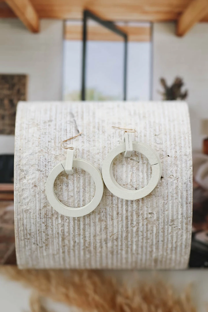 WW What Goes Around Hoop Earrings - Cream New Arrivals 3 WW What Goes Around Hoop Earrings - Cream New Arrivals