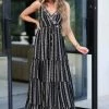 Angie Make Your Way Embroidered Maxi Dress - Black