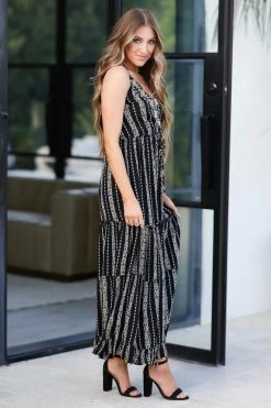 Angie Make Your Way Embroidered Maxi Dress - Black 10 Angie Make Your Way Embroidered Maxi Dress - Black