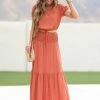 Ces Femme Tops Boho Babe Top And Skirt - Rust