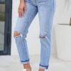 KAN CAN Asher Boyfriend Jeans - Light Wash 2 KAN CAN Asher Boyfriend Jeans - Light Wash