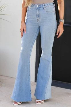 Cello Jeans CELLO Luna High Rise Flare Jeans - Light Wash