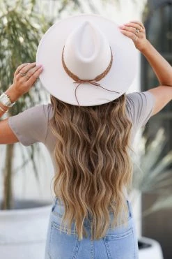 Fame Accessories Nomad Wide Brim Hat - Ivory