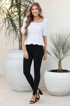 Lola Jeans LOLA Anna Midrise Skinny Pointe Leggings - Black 12 Lola Jeans LOLA Anna Midrise Skinny Pointe Leggings - Black