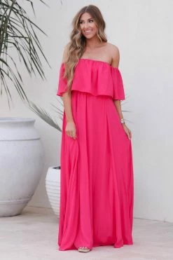 Sugar Lips Follow You Anywhere Maxi Dress - Fuchsia