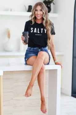 RRD New Arrivals "SALTY" Graphic Tee - Black