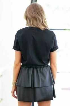 First Love New Arrivals Stunner Vegan Leather Skirt - Black 14 First Love New Arrivals Stunner Vegan Leather Skirt - Black