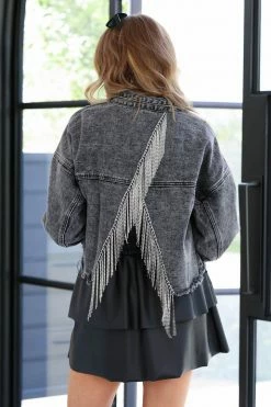 Andree Night Out In Nashville Denim Jacket - Black New Arrivals