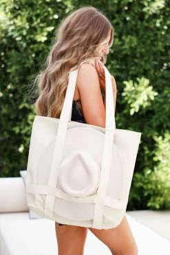 FA New Arrivals Destination Vacation Tote Bag - Ivory