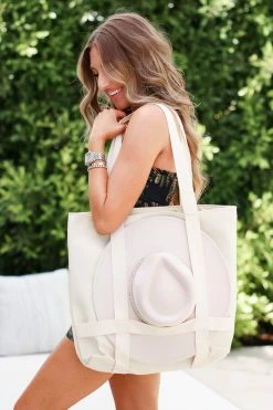 FA New Arrivals Destination Vacation Tote Bag - Ivory