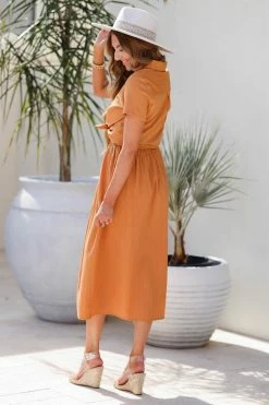 Hayden Los Angeles Summer Abroad Matching Top And Midi Skirt - Sand Small