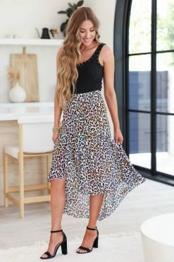 Sugar Lips Feeling Myself Hi-Low Skirt - Coral