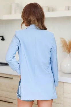 Trend Notes Business As Usual Blazer - Blue Stone 11 Trend Notes Business As Usual Blazer - Blue Stone