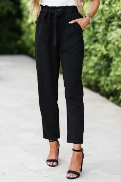 Vanilla Bay In The Mix Paper Bag Pants - Black Bottoms