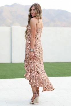 FL-01 CBRAND Every Heartbeat Dress - Peach New Arrivals