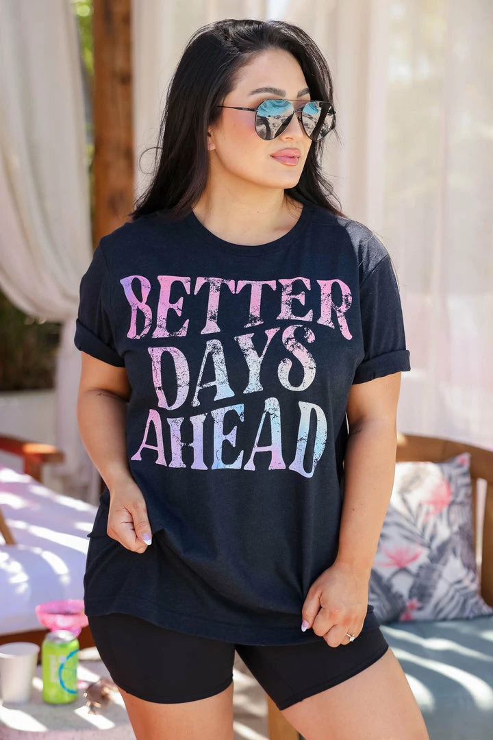 KA "Better Days Ahead" Oversized Graphic Tee - Heather Black 5 KA "Better Days Ahead" Oversized Graphic Tee - Heather Black