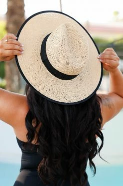 Fame Accessories Shady Days Straw Hat - Ivory New Arrivals