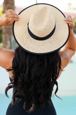 Fame Accessories Shady Days Straw Hat - Ivory New Arrivals